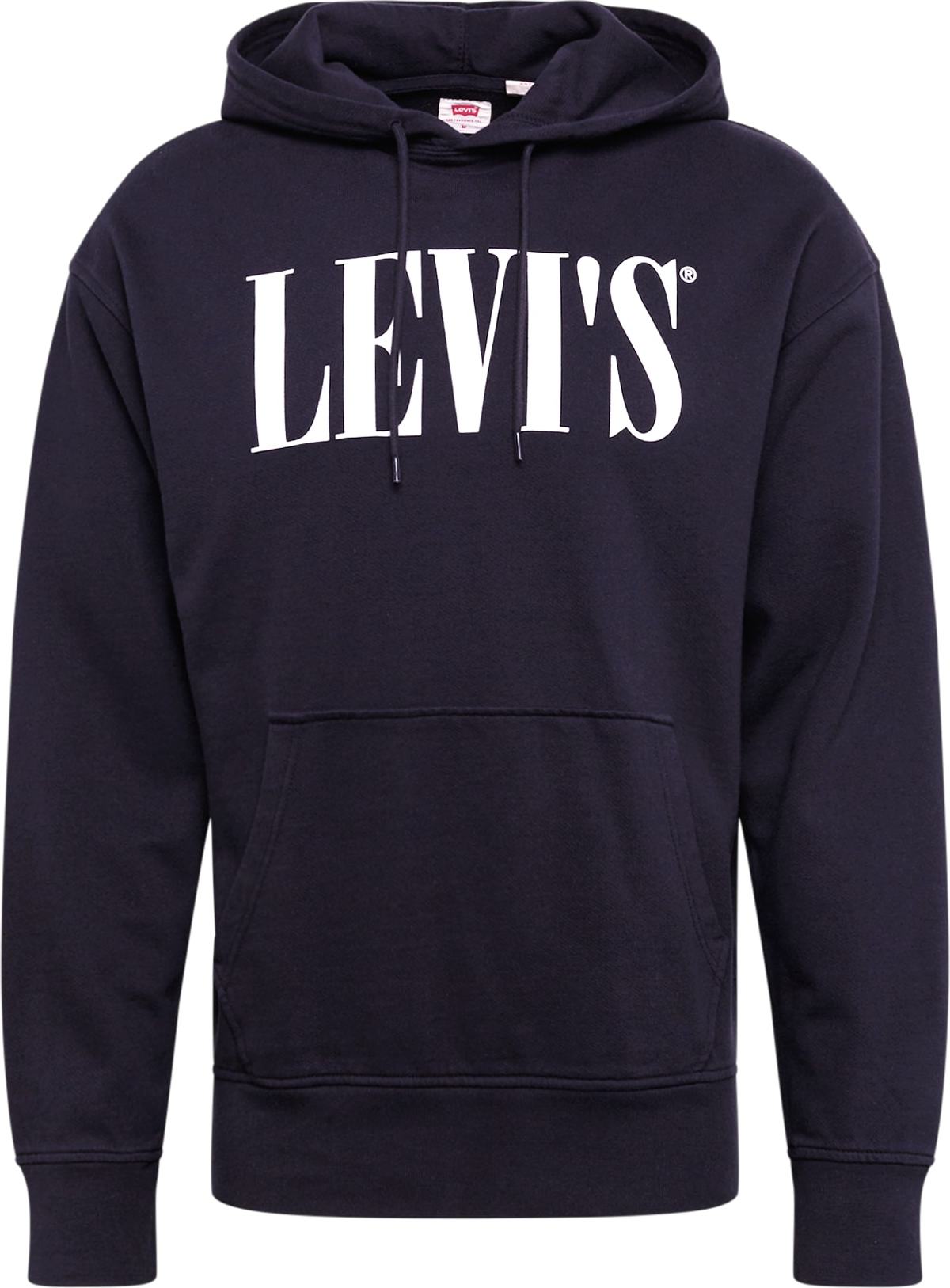 LEVI'S Mikina 'OVERSIZED GRAPHIC' bílá / černá