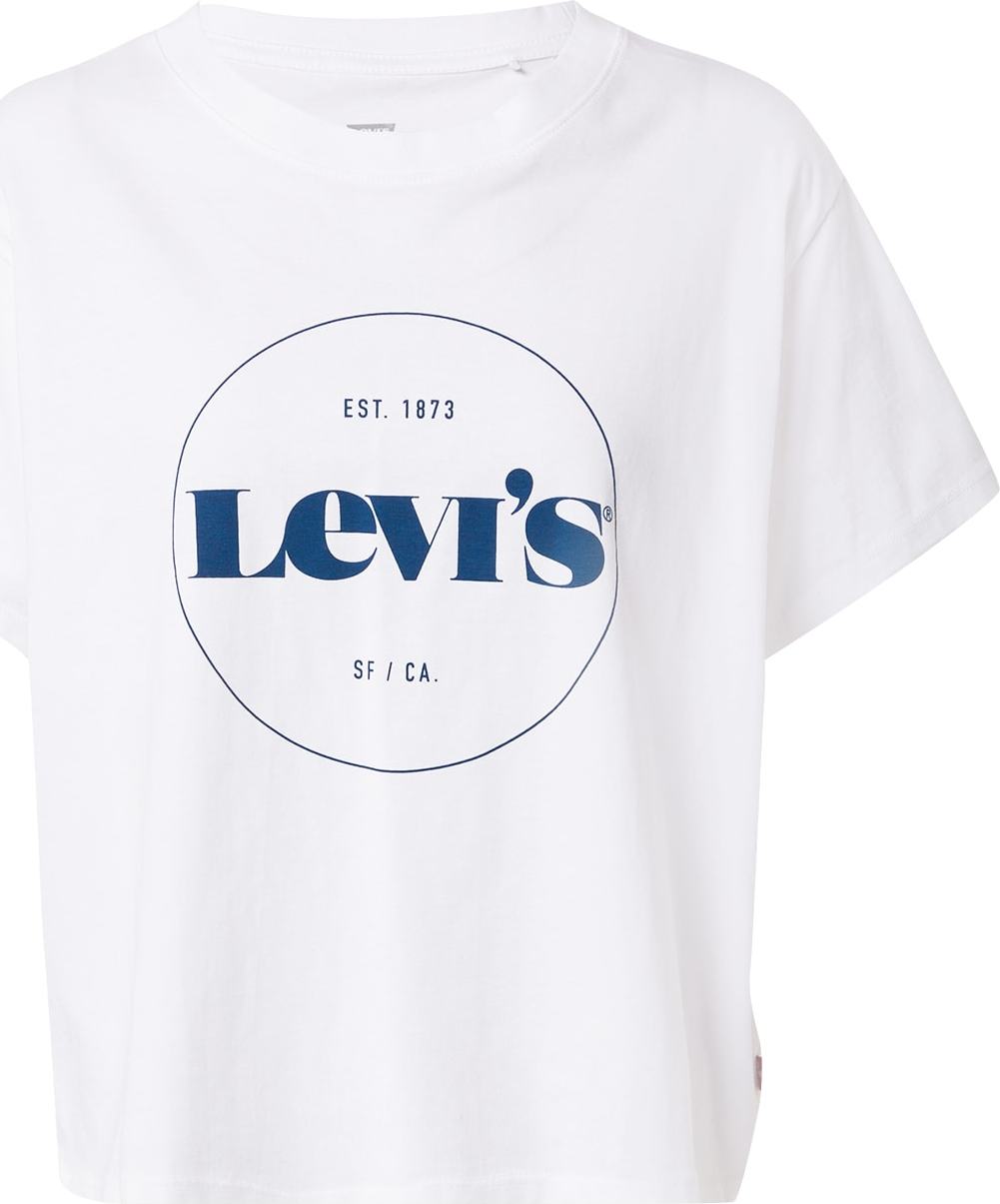 LEVI'S Tričko bílá / marine modrá