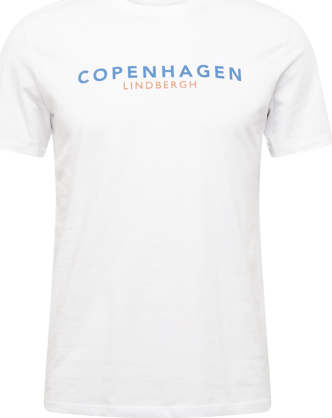 Lindbergh Tričko 'Copenhagen' bílá / nebeská modř / oranžová