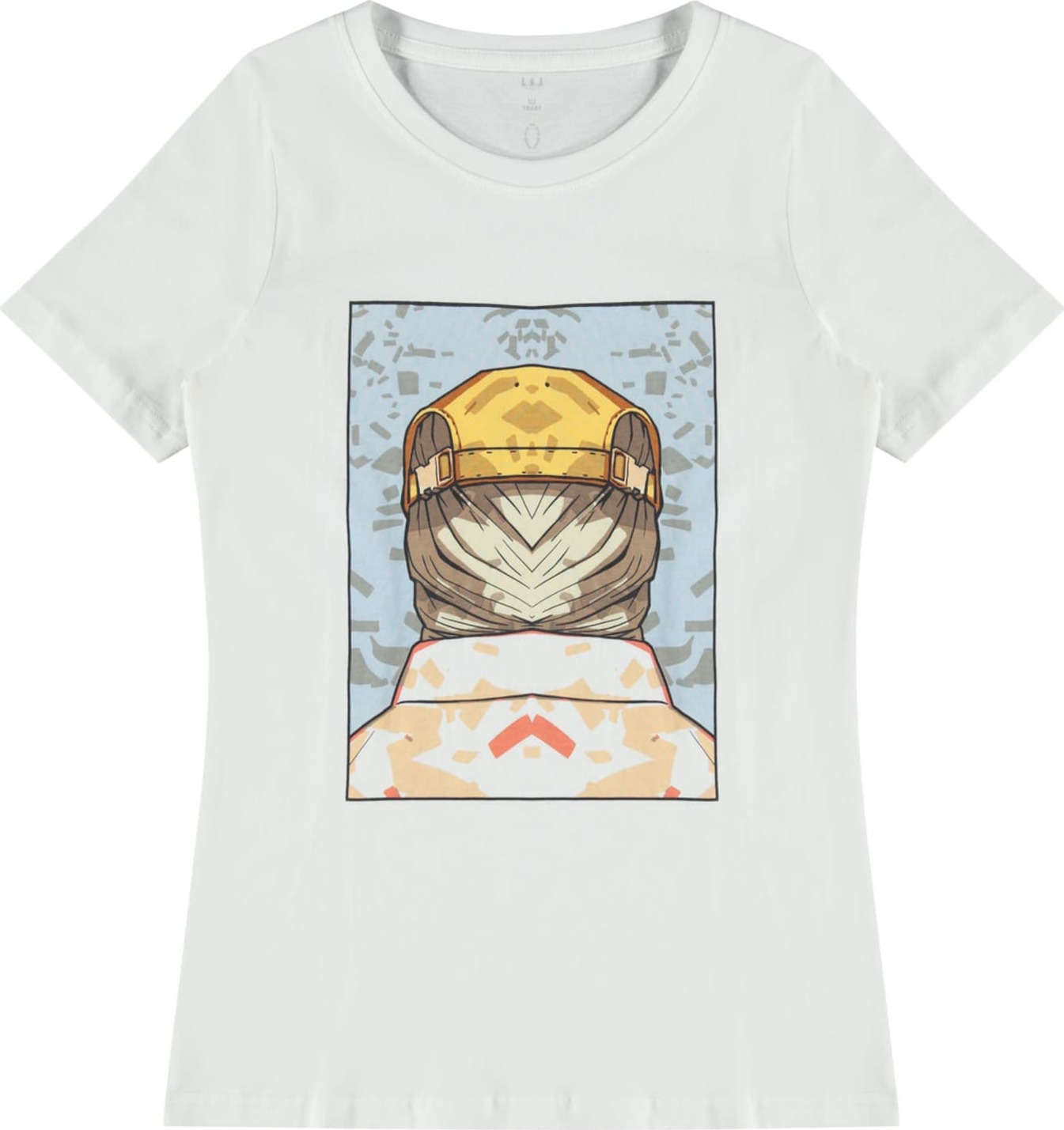 LMTD T-Shirt 'Dace' bílá / světlemodrá / žlutá / šedá