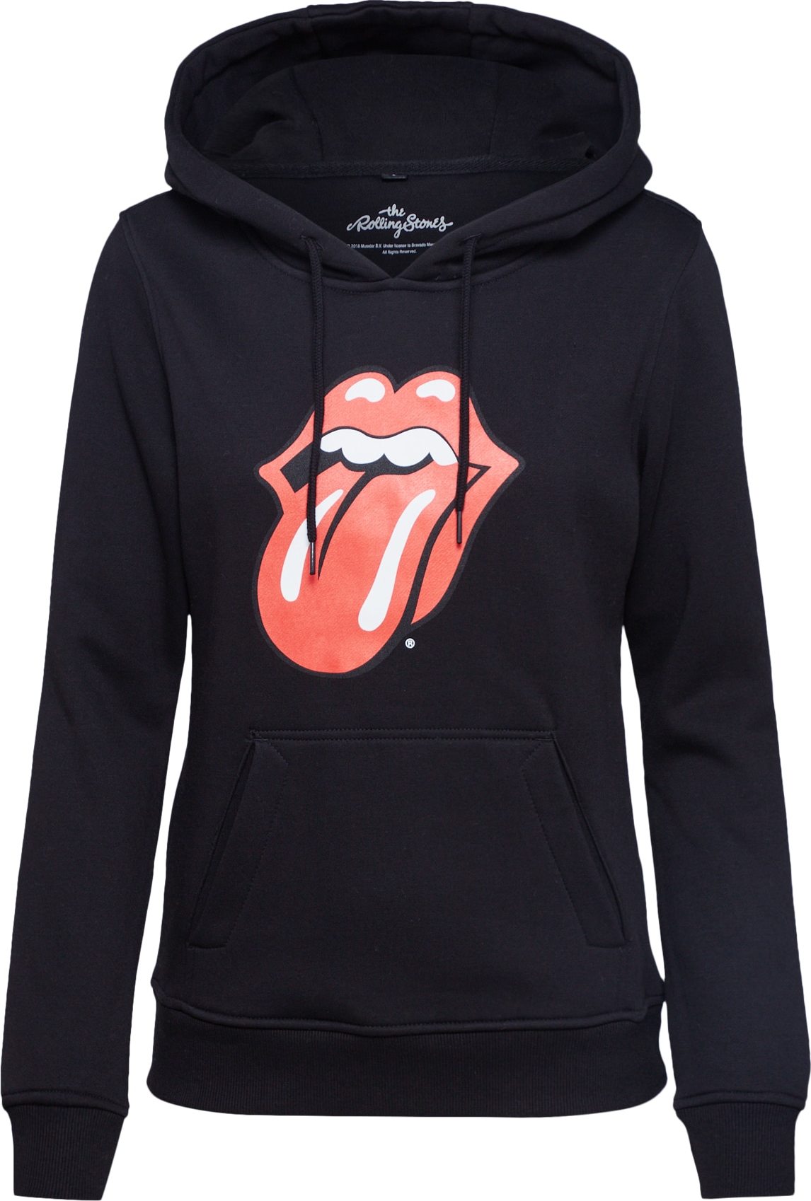 Merchcode Mikina 'Rolling Stones Tongue' černá / červená / bílá