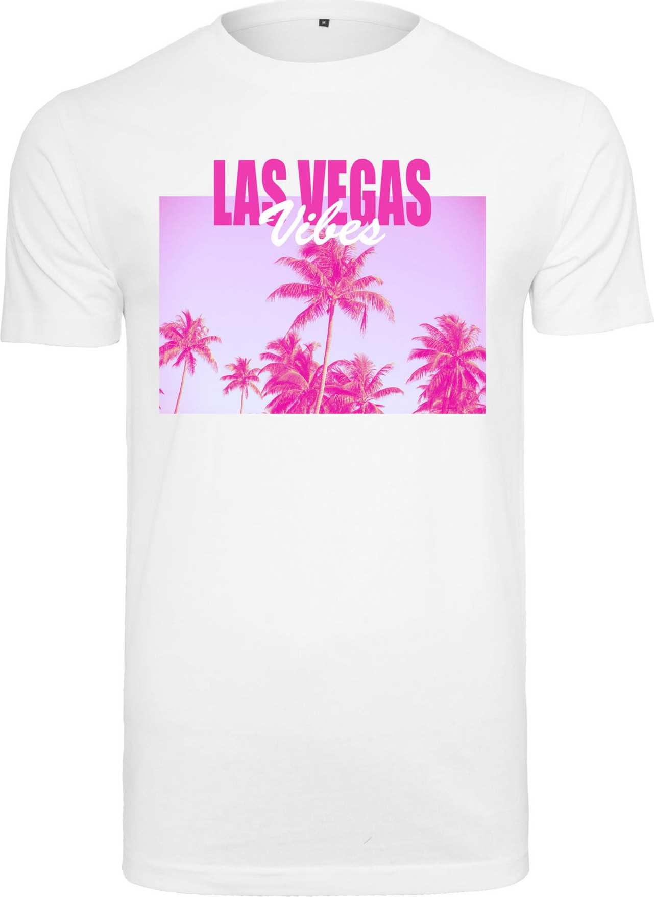Mister Tee Tričko 'Las Vegas Vibes' bílá / bledě fialová / fuchsiová
