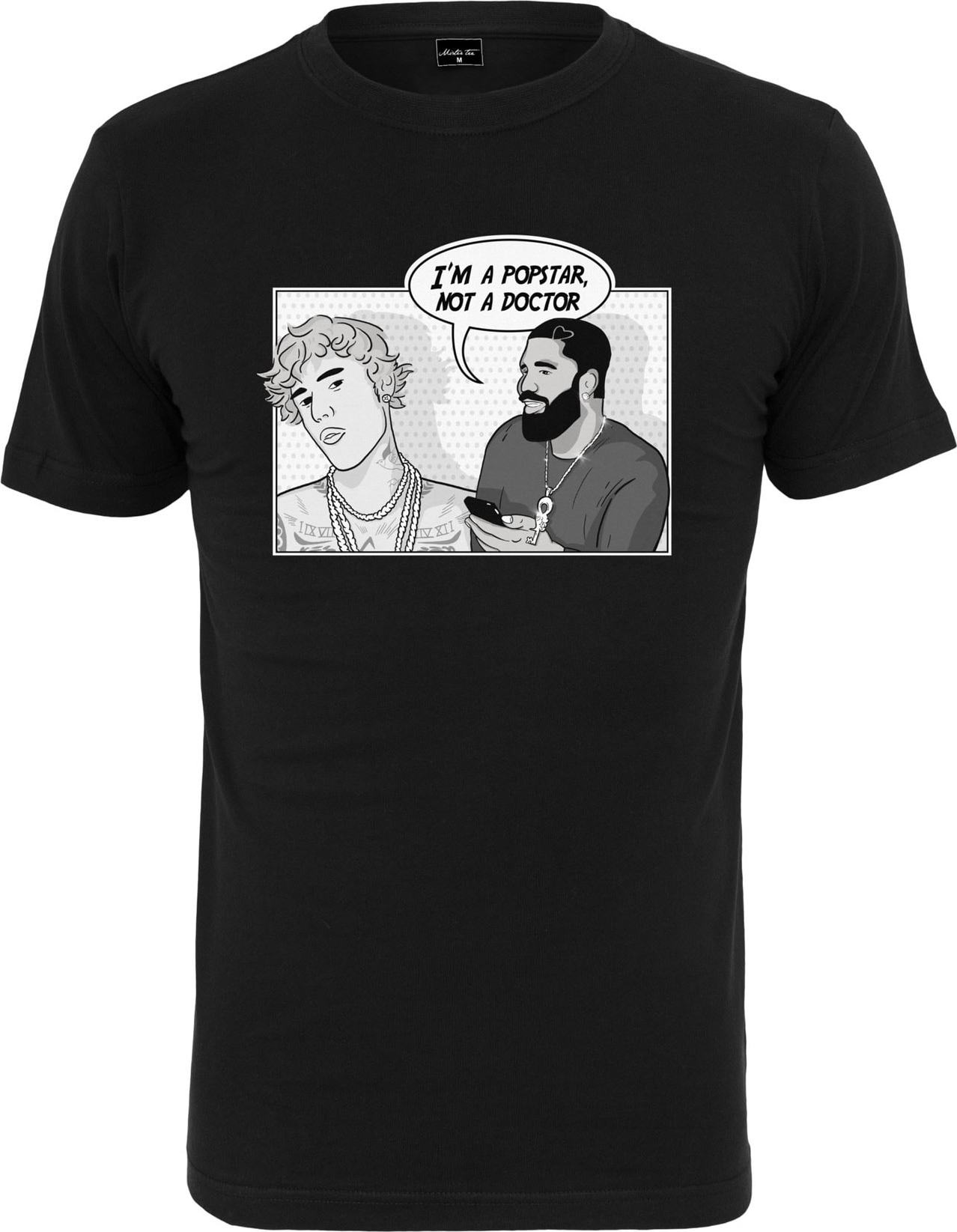 Mister Tee Tričko 'Not A Doctor' černá / světle šedá / bílá / tmavě šedá