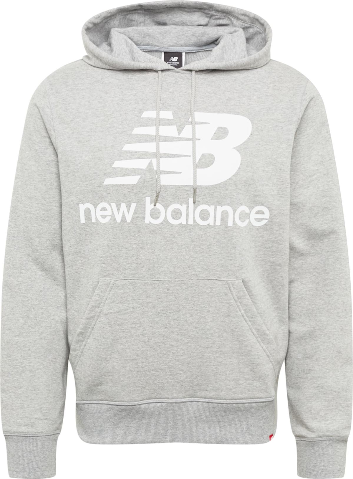 new balance Mikina šedý melír / bílá