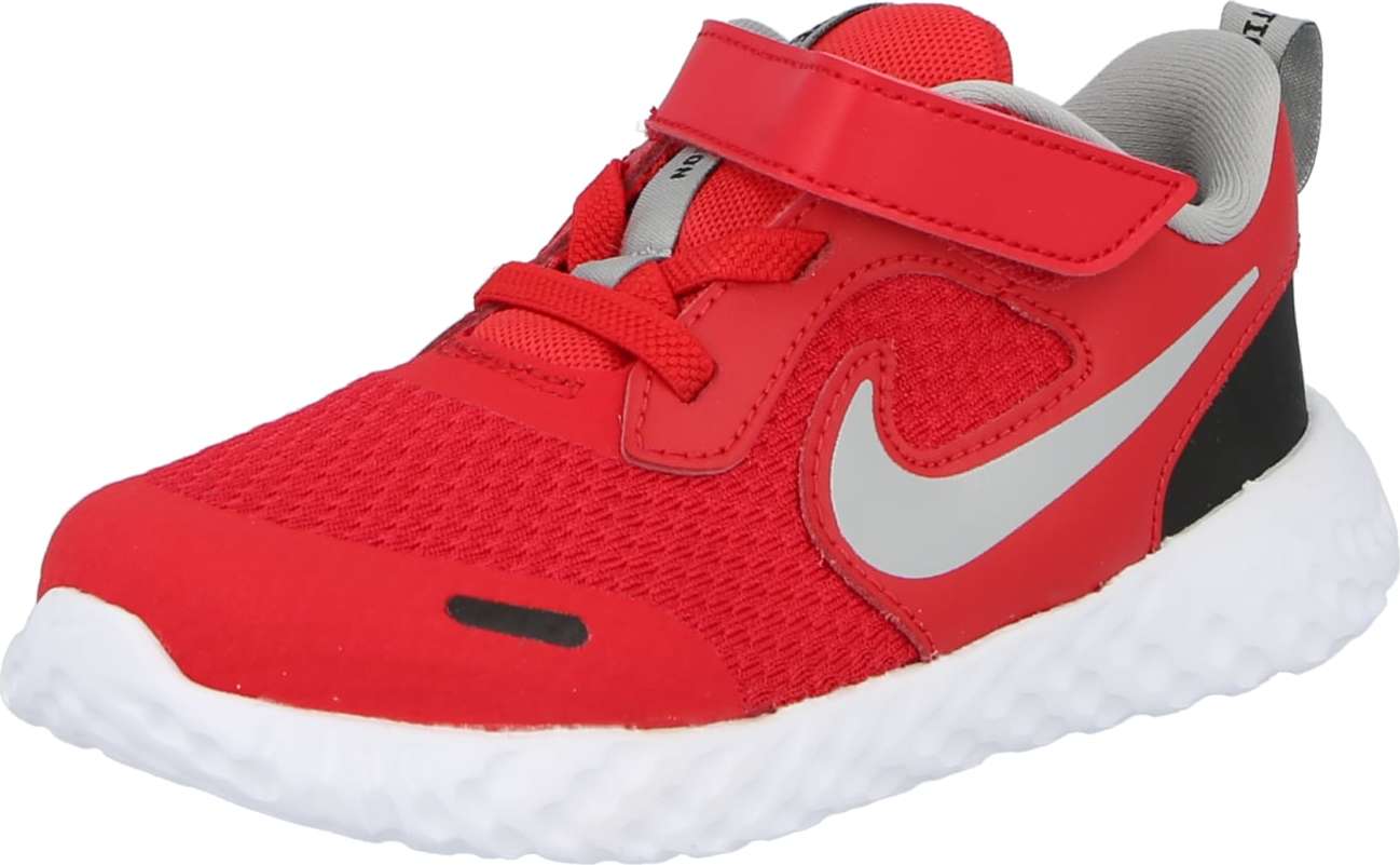 NIKE Sportovní boty 'Revolution 5' ohnivá červená / světle šedá / černá