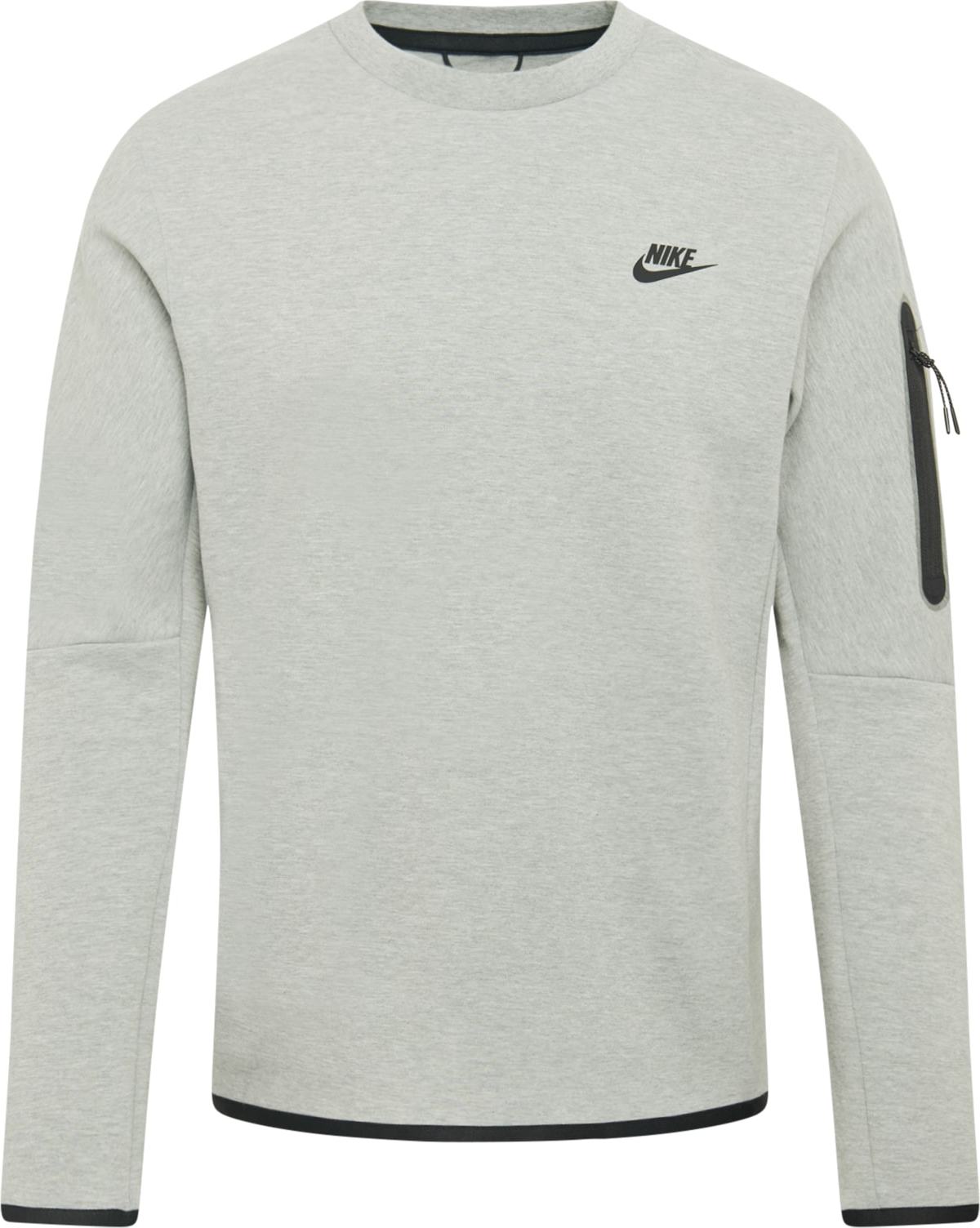 Nike Sportswear Mikina 'Tech Fleece' světle šedá