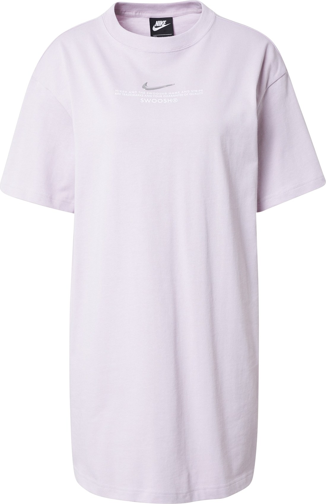 Nike Sportswear Šaty pastelová fialová / bílá / stříbrná