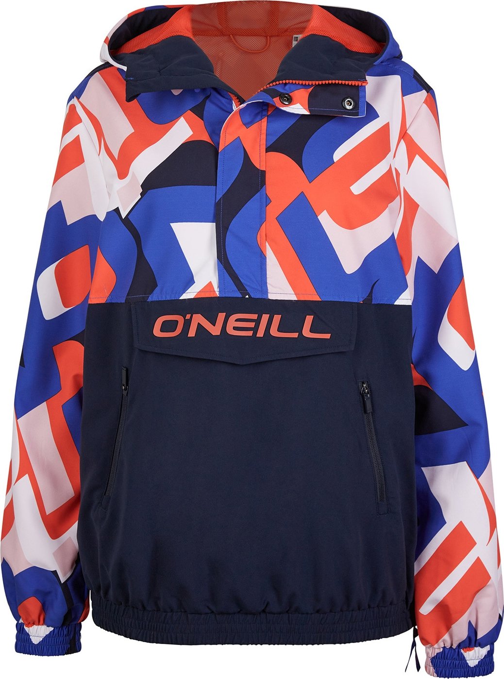 O'NEILL Sportovní bunda 'Athleisure' námořnická modř / královská modrá / bílá / tmavě oranžová