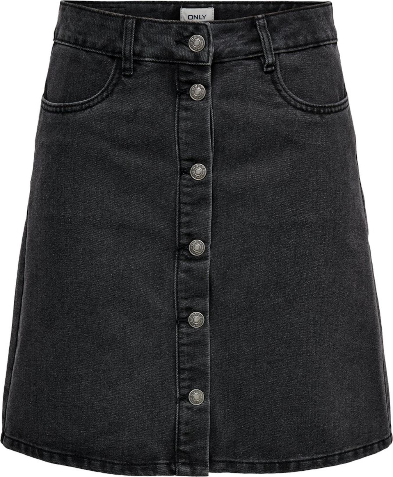 ONLY Sukně 'Farrah' černá džínovina