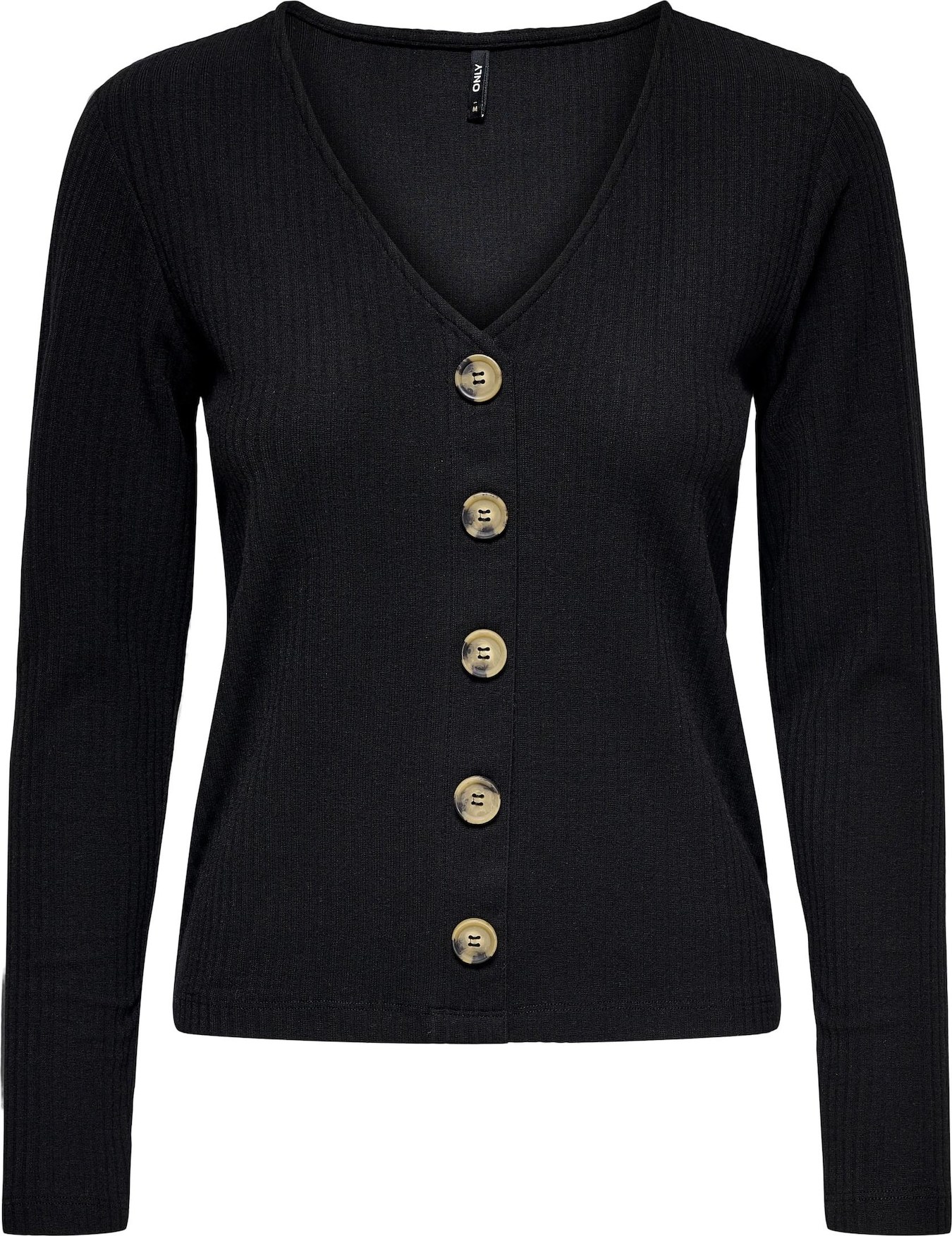 ONLY Tričko 'NELLA' černá / světle hnědá