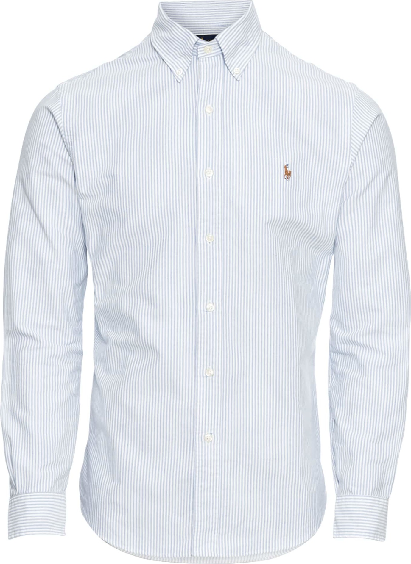 Polo Ralph Lauren Košile 'SL BD PPC SP-LONG SLEEVE-SPORT SHIRT' modrá / bílá