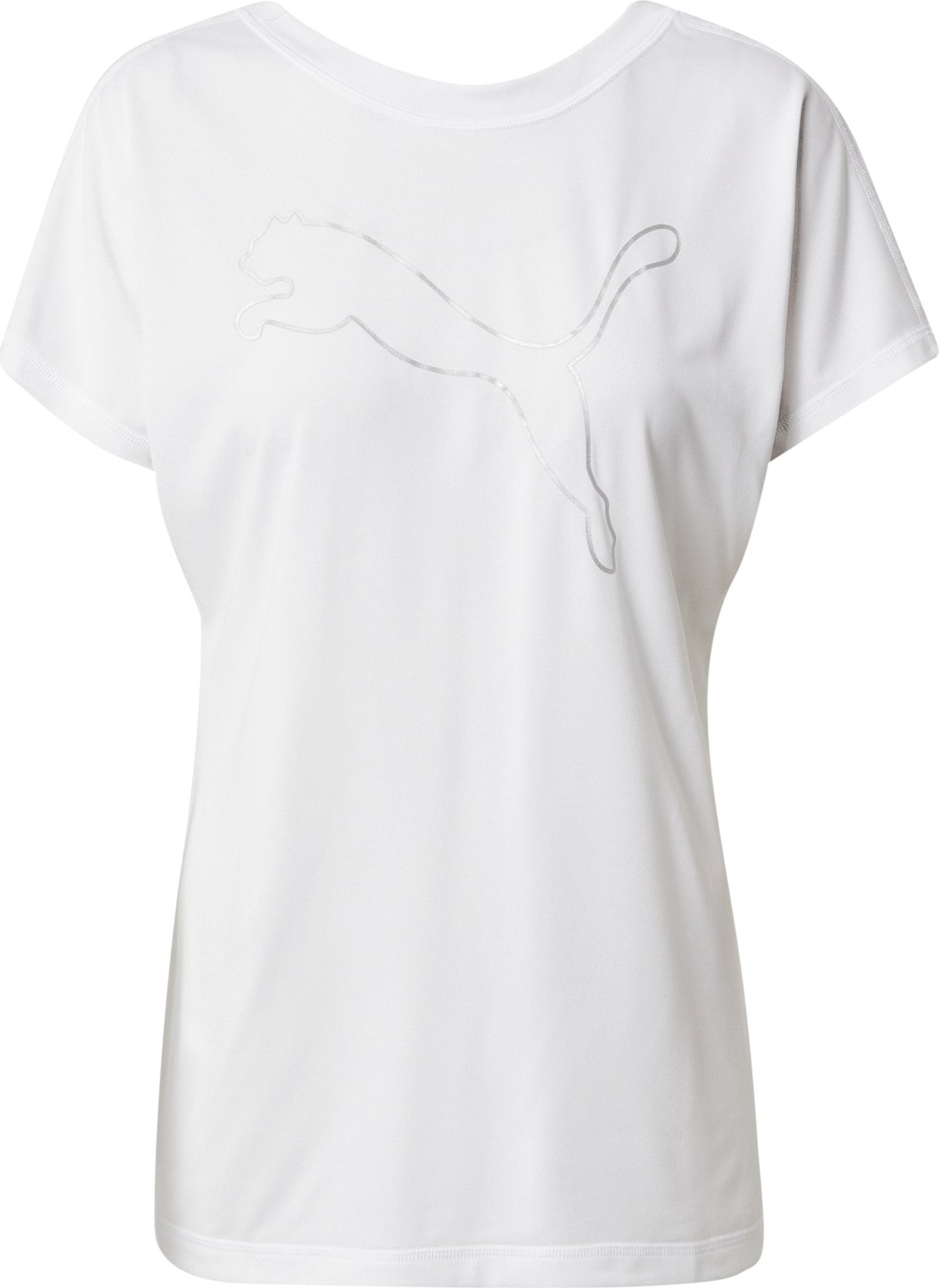 PUMA Funkční tričko bílá / stříbrná