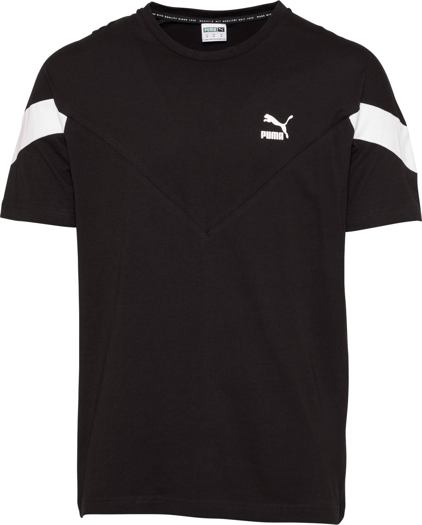 PUMA Funkční tričko černá / bílá