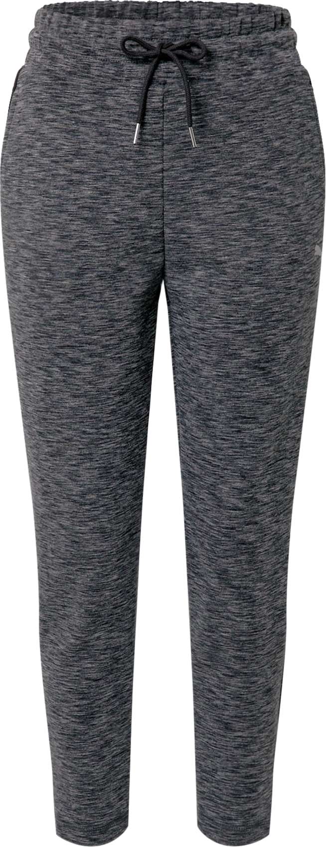 PUMA Sportovní kalhoty 'Evostripe' šedý melír / světle šedá / černá
