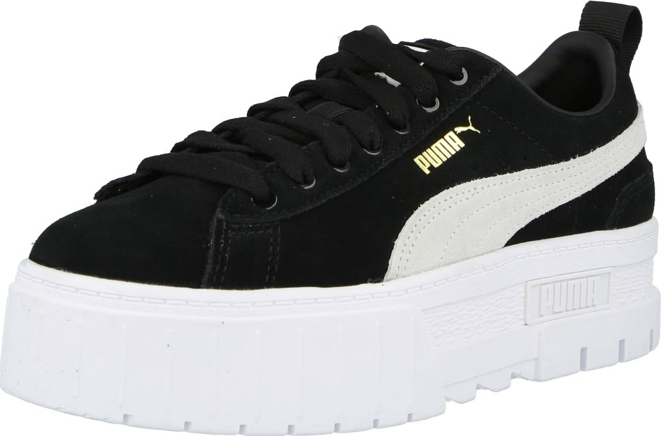 PUMA Tenisky 'Mayze' černá / bílá / zlatá