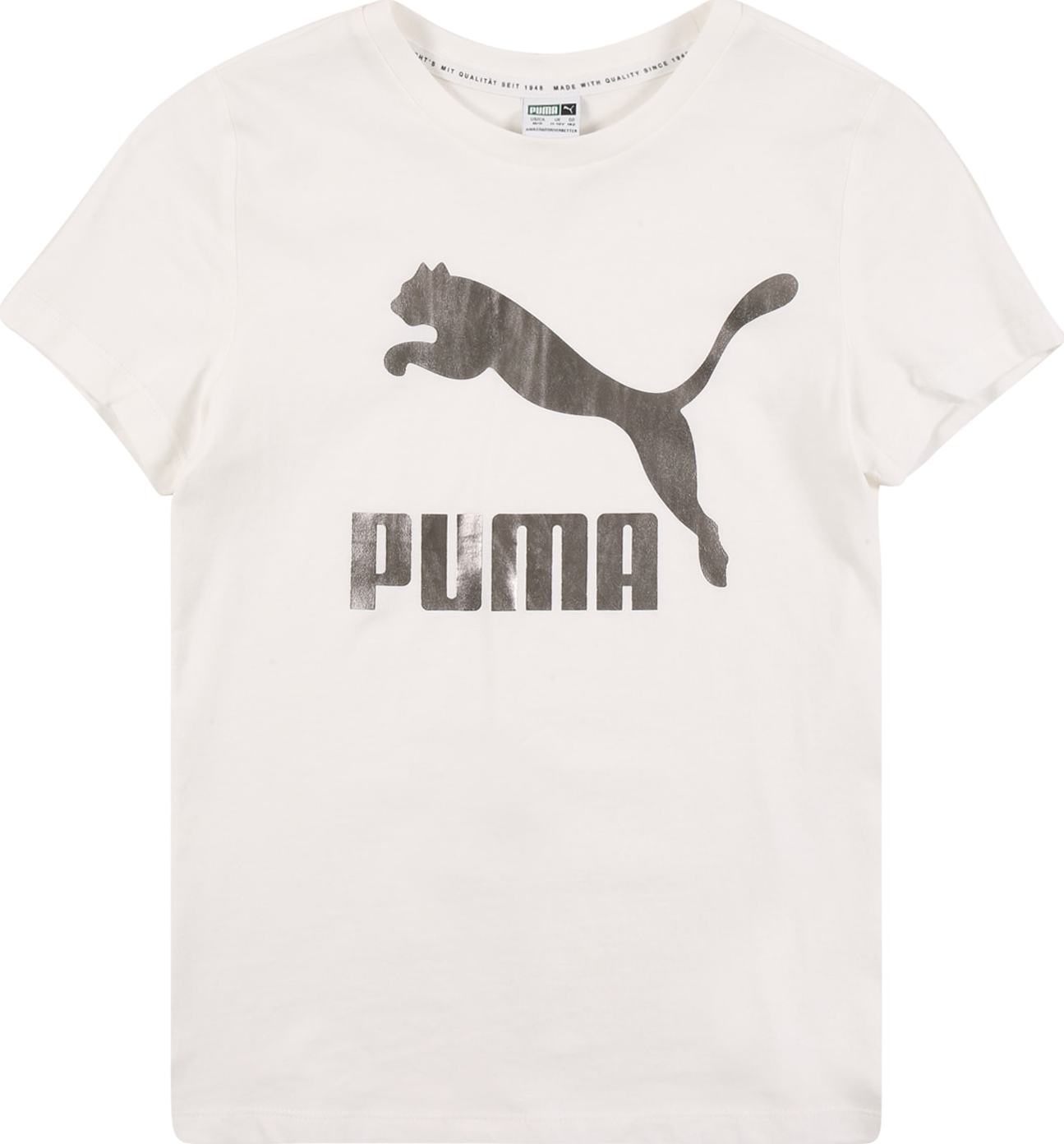 PUMA Tričko bílá / černá