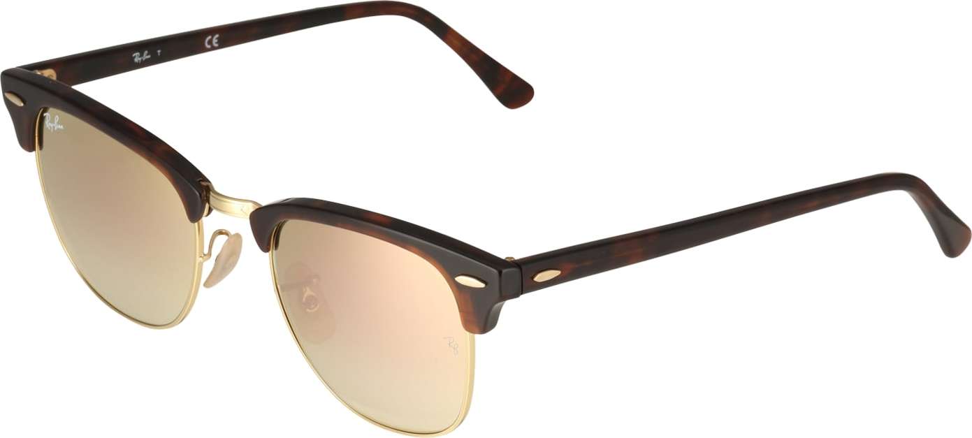 Ray-Ban Sonnenbrille 'Clubmaster' hnědá / růžová