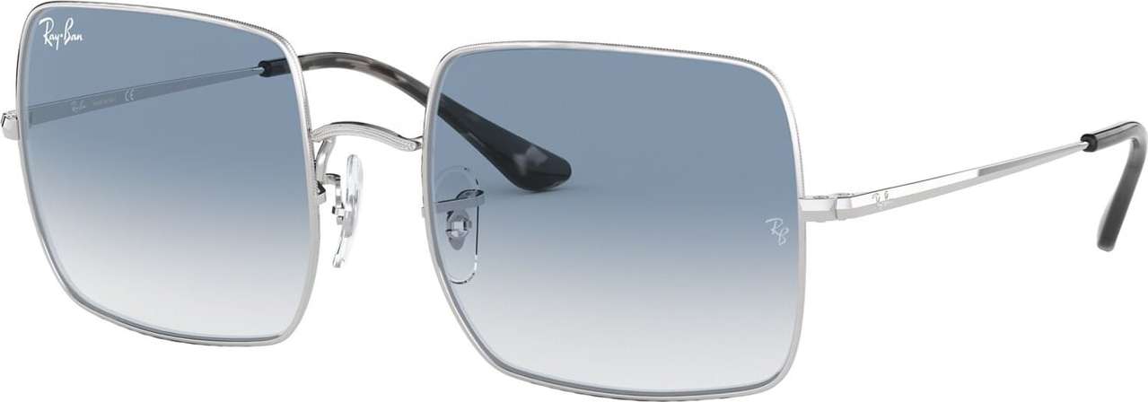 Ray-Ban Sluneční brýle 'Square' modrá / stříbrná