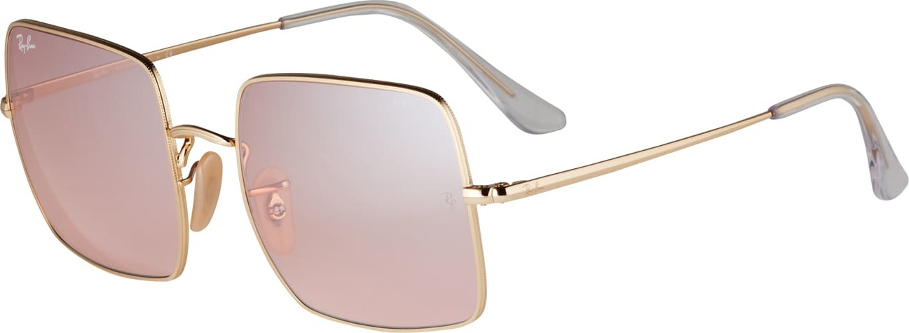 Ray-Ban Sluneční brýle 'SQUARE' starorůžová / zlatá