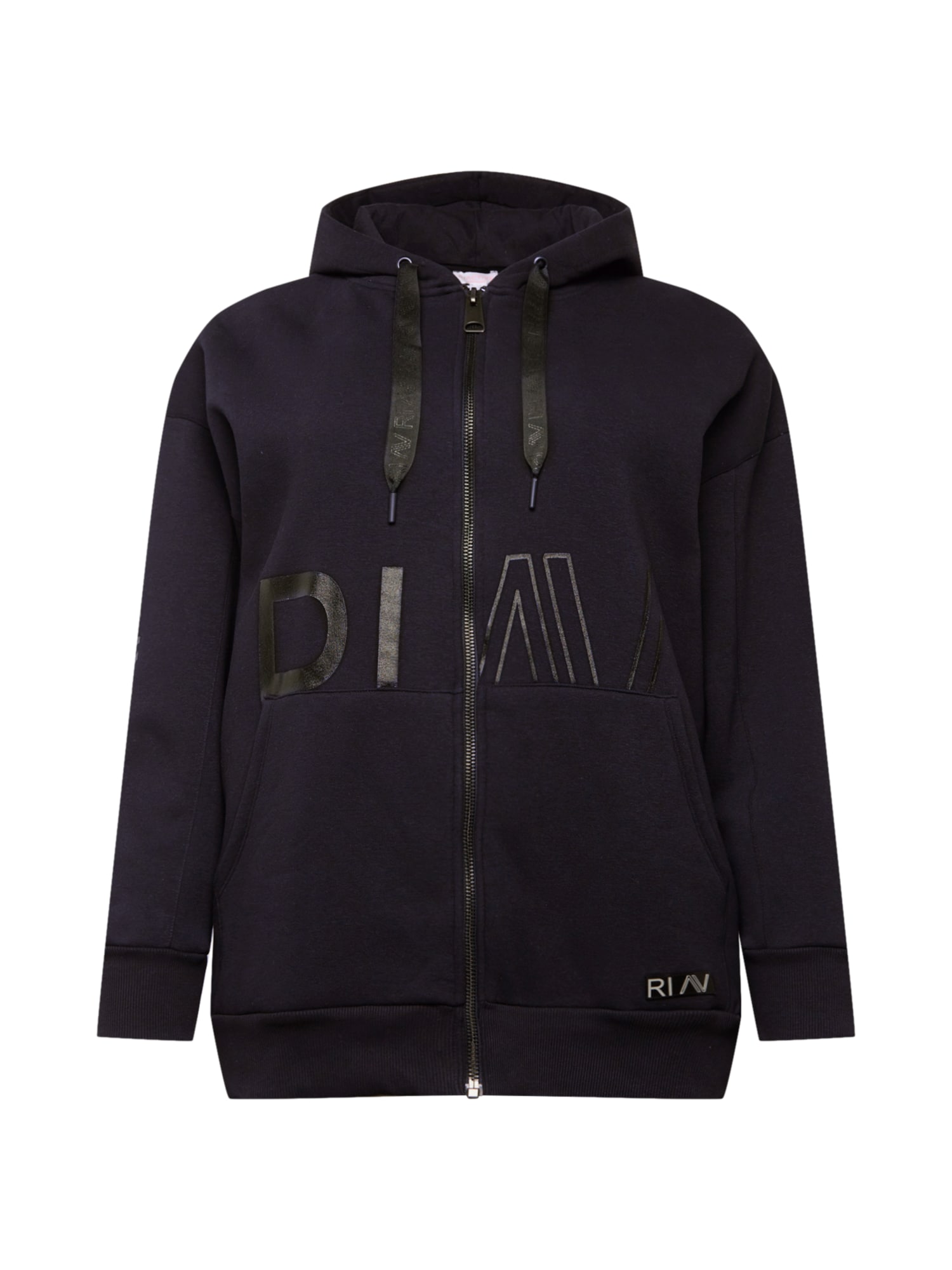 River Island Plus Mikina s kapucí černá