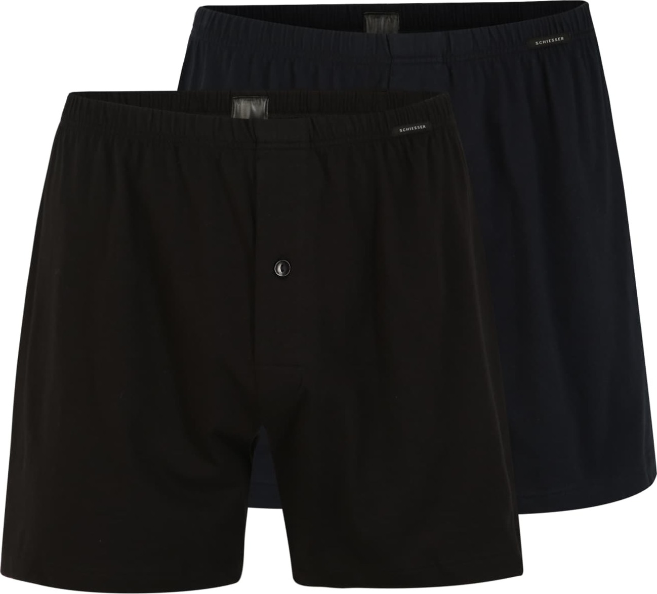 SCHIESSER Boxerky černá / noční modrá