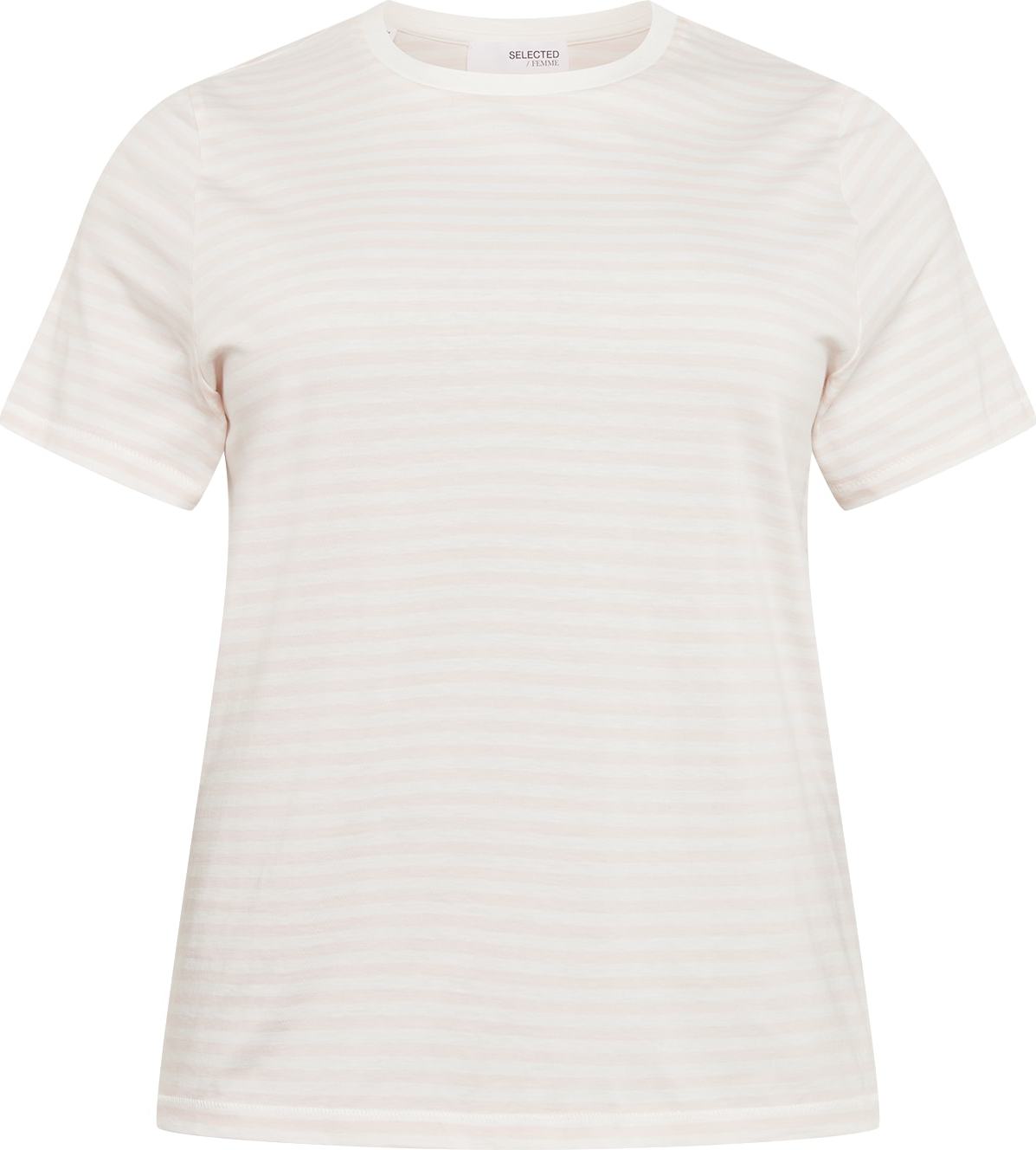 Selected Femme Curve Tričko 'PERFECT' růžová / bílá