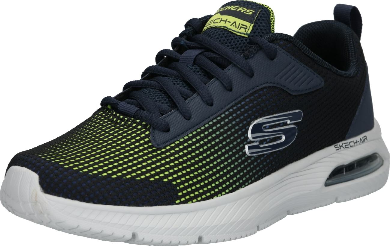 SKECHERS Tenisky černá / námořnická modř / citronová