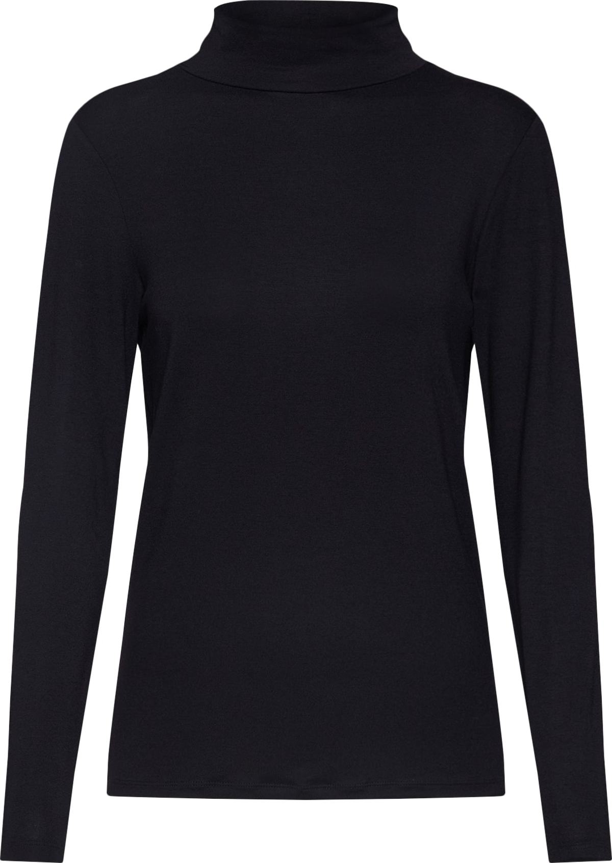 SOAKED IN LUXURY Tričko 'Hanadi Rollneck ls' černá