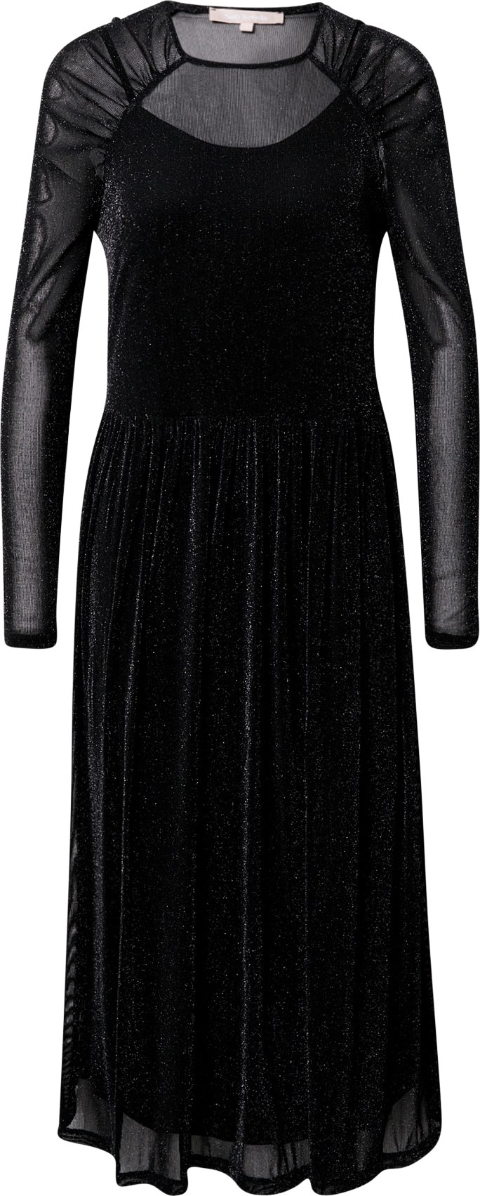 Soft Rebels Společenské šaty 'Albertine' černá / stříbrná