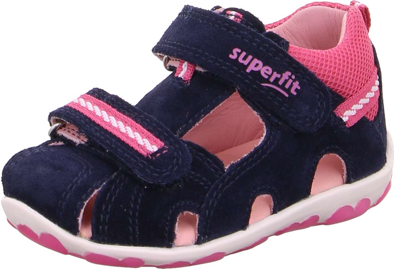 SUPERFIT Sandály 'Fanni' růžová / marine modrá