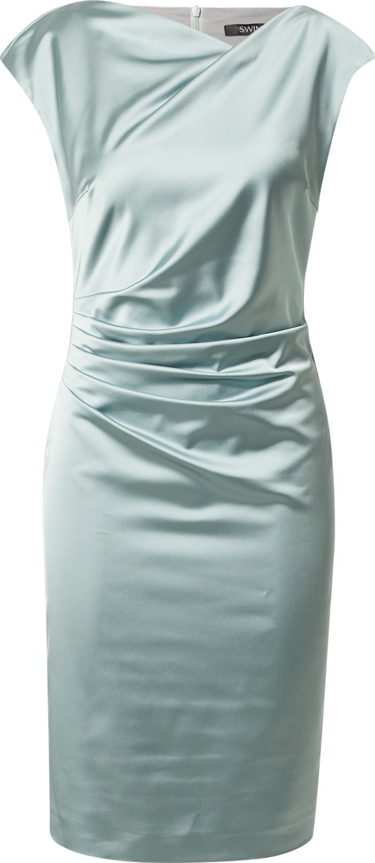 SWING Koktejlové šaty pastelově zelená