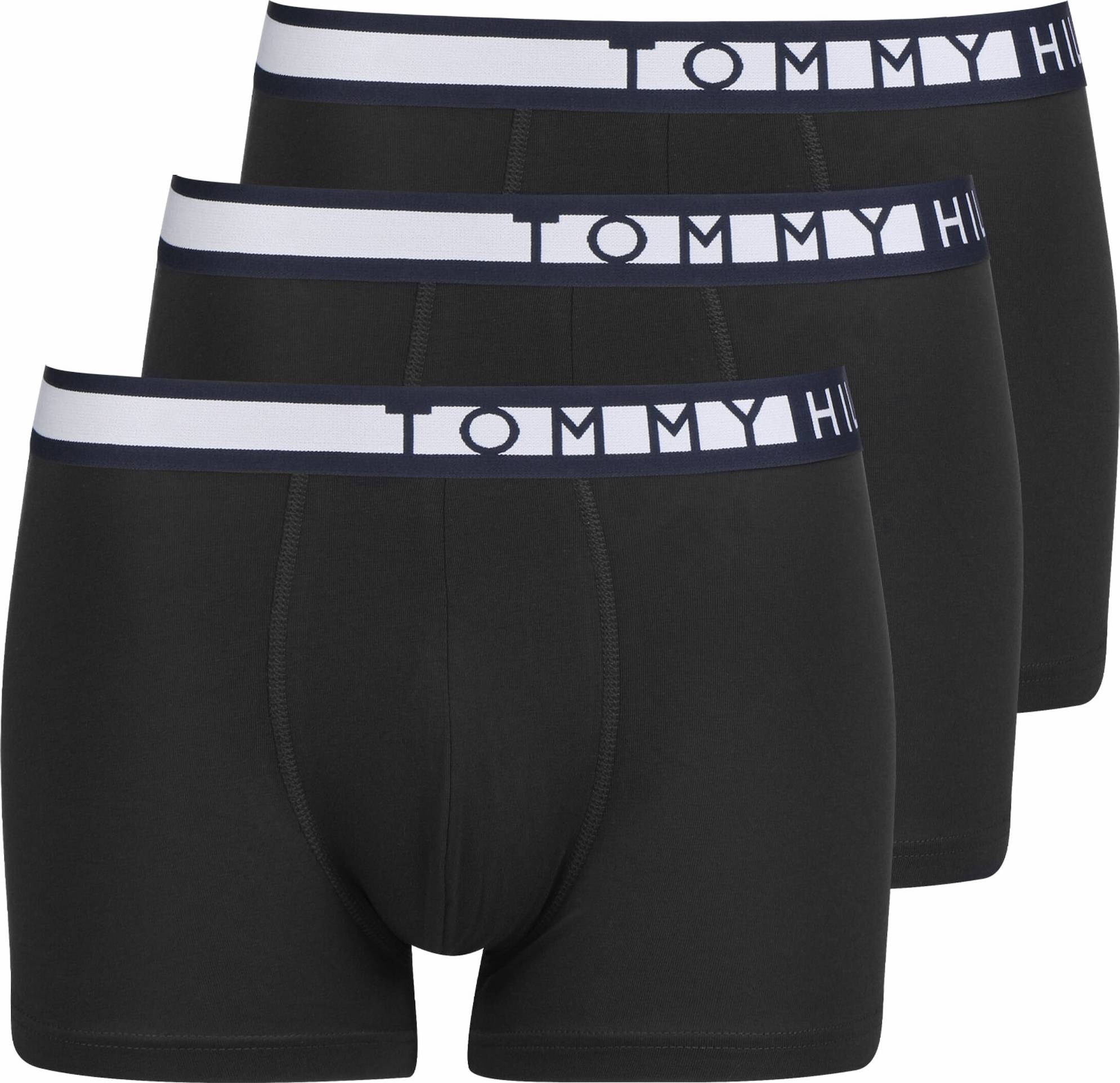 TOMMY HILFIGER Boxerky černá / bílá / tmavě modrá