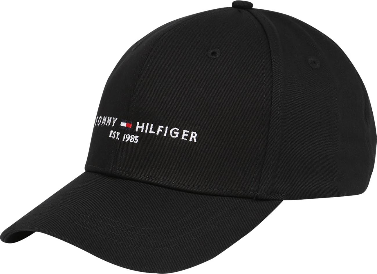 TOMMY HILFIGER Kšiltovka černá / bílá / červená / tmavě modrá