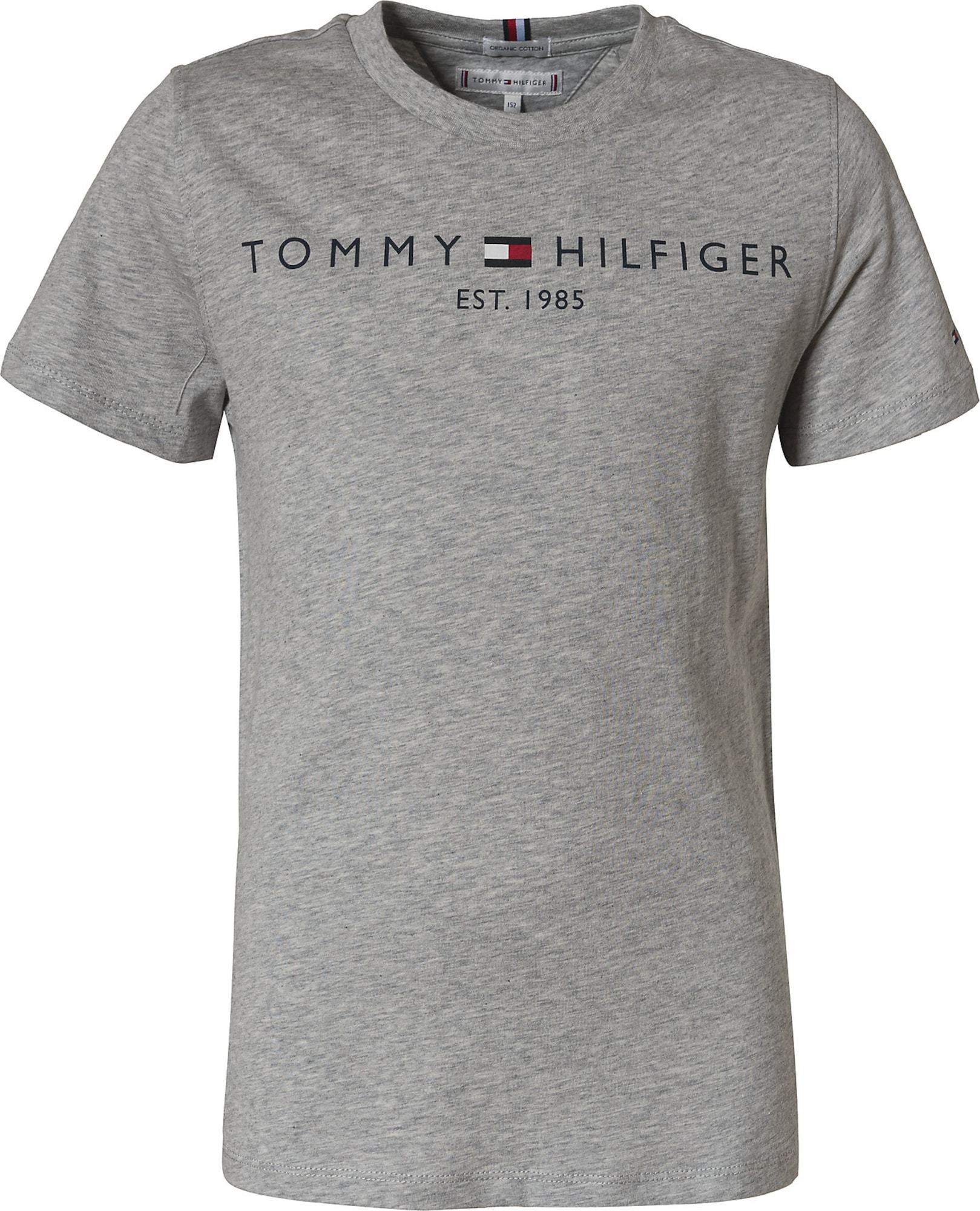 TOMMY HILFIGER Tričko námořnická modř / bílá / červená / šedá