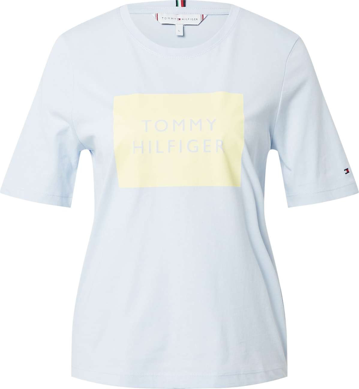 TOMMY HILFIGER Tričko světlemodrá / světle žlutá
