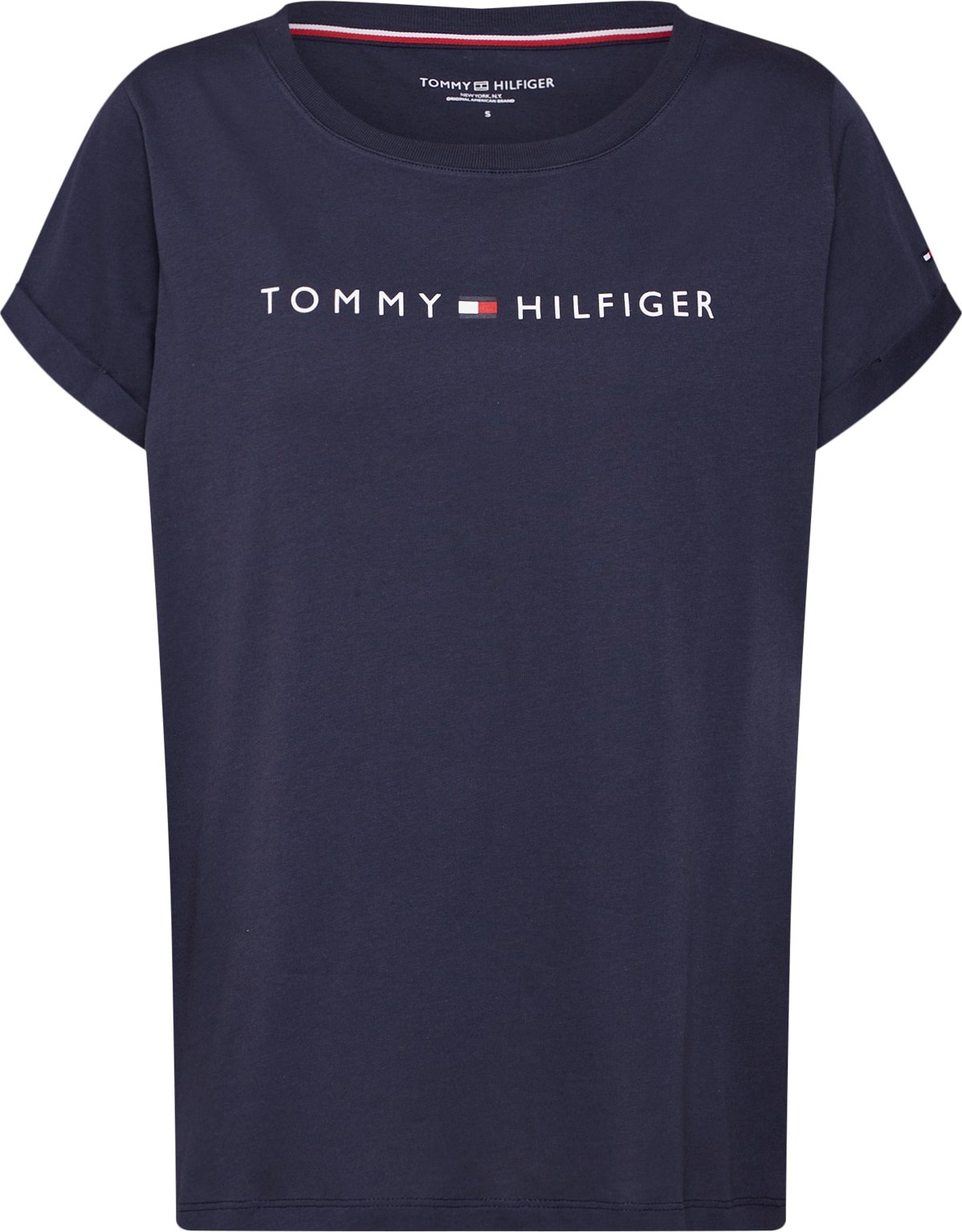 TOMMY HILFIGER Tričko na spaní noční modrá / bílá / červená