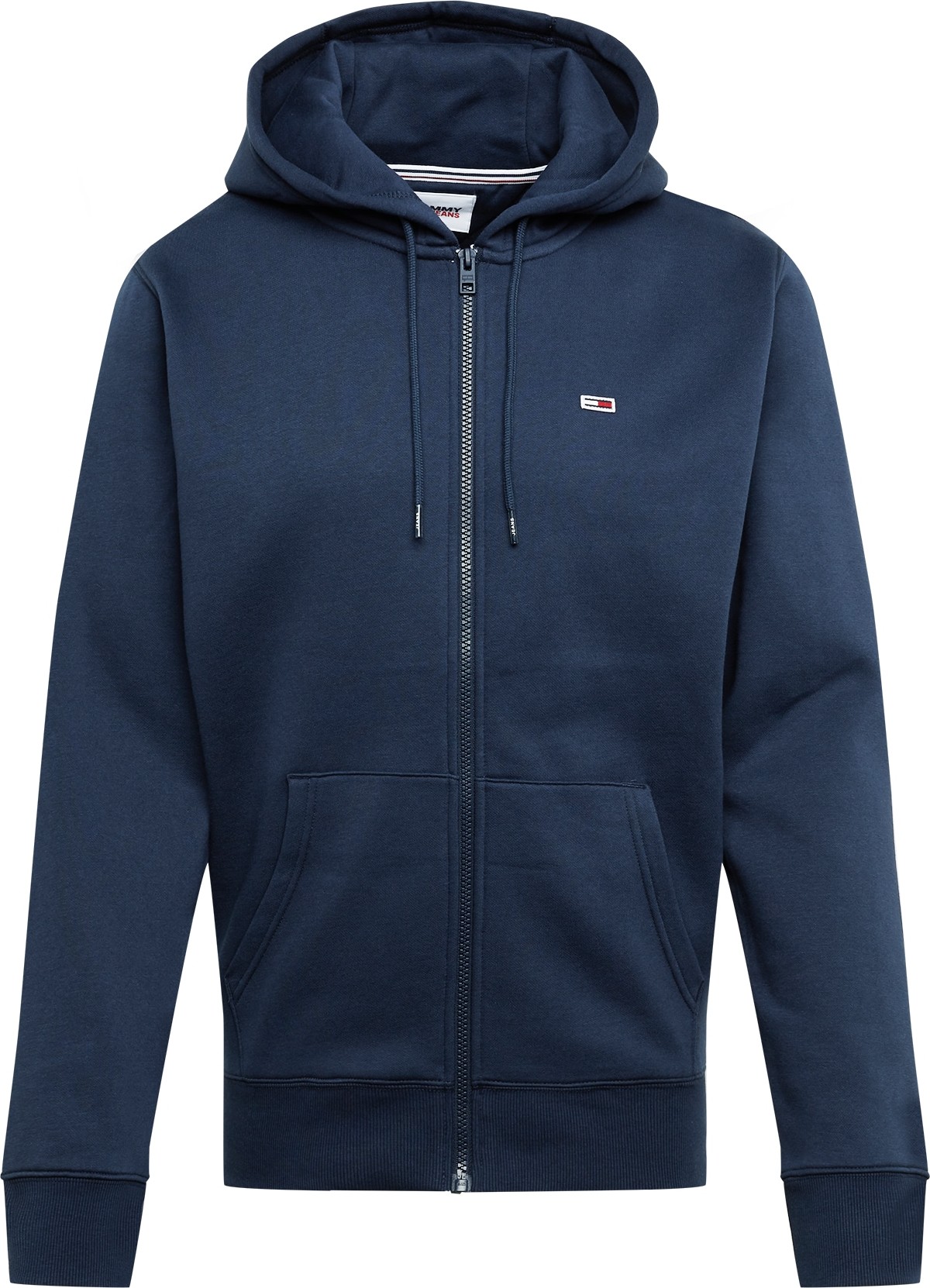 Tommy Jeans Mikina s kapucí bílá / červená / námořnická modř
