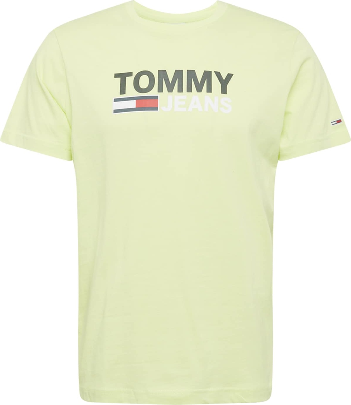 Tommy Jeans Tričko bílá / černá / světle zelená / ohnivá červená / námořnická modř