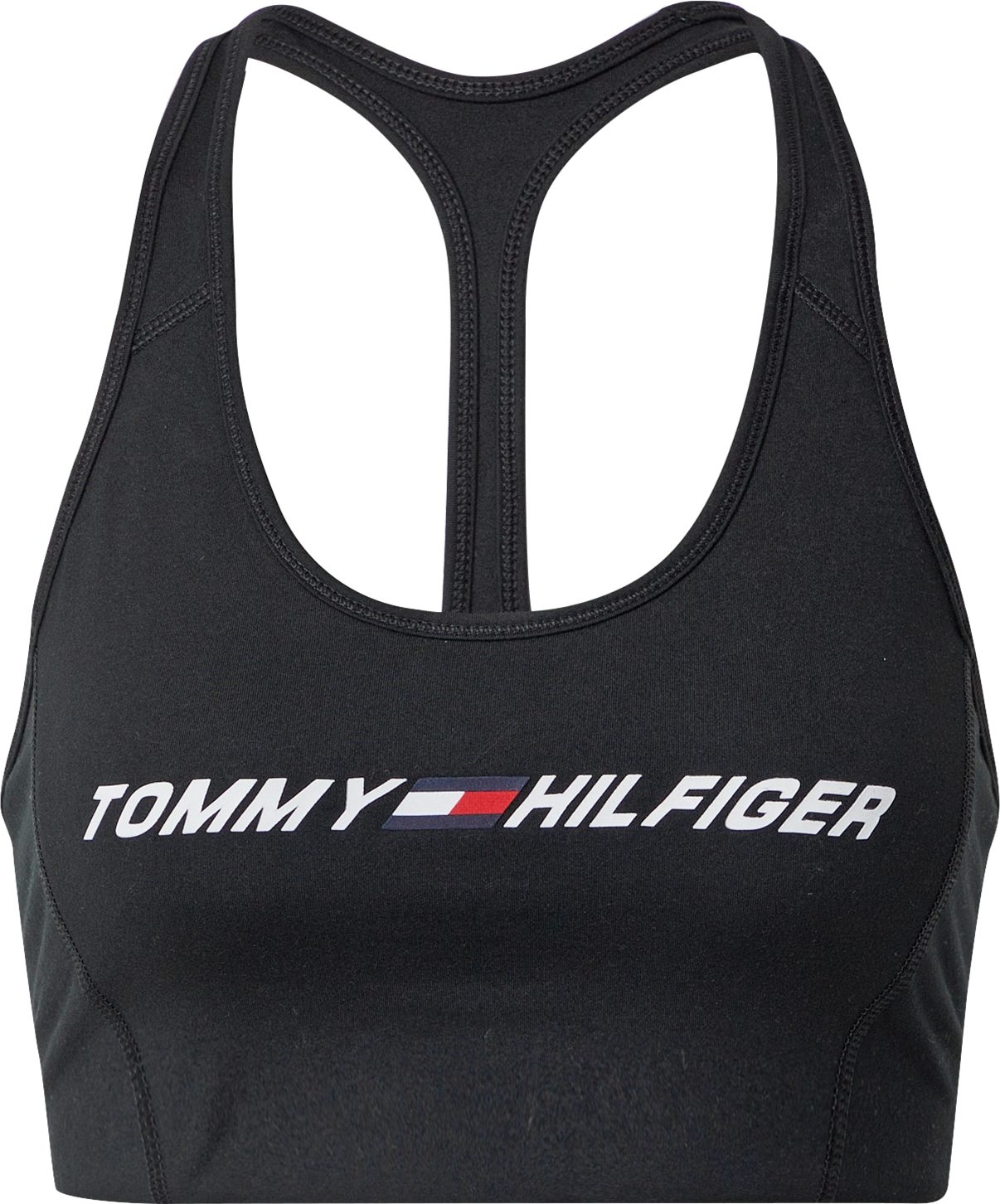 Tommy Sport Sportovní podprsenka černá / tmavě modrá / bílá / červená