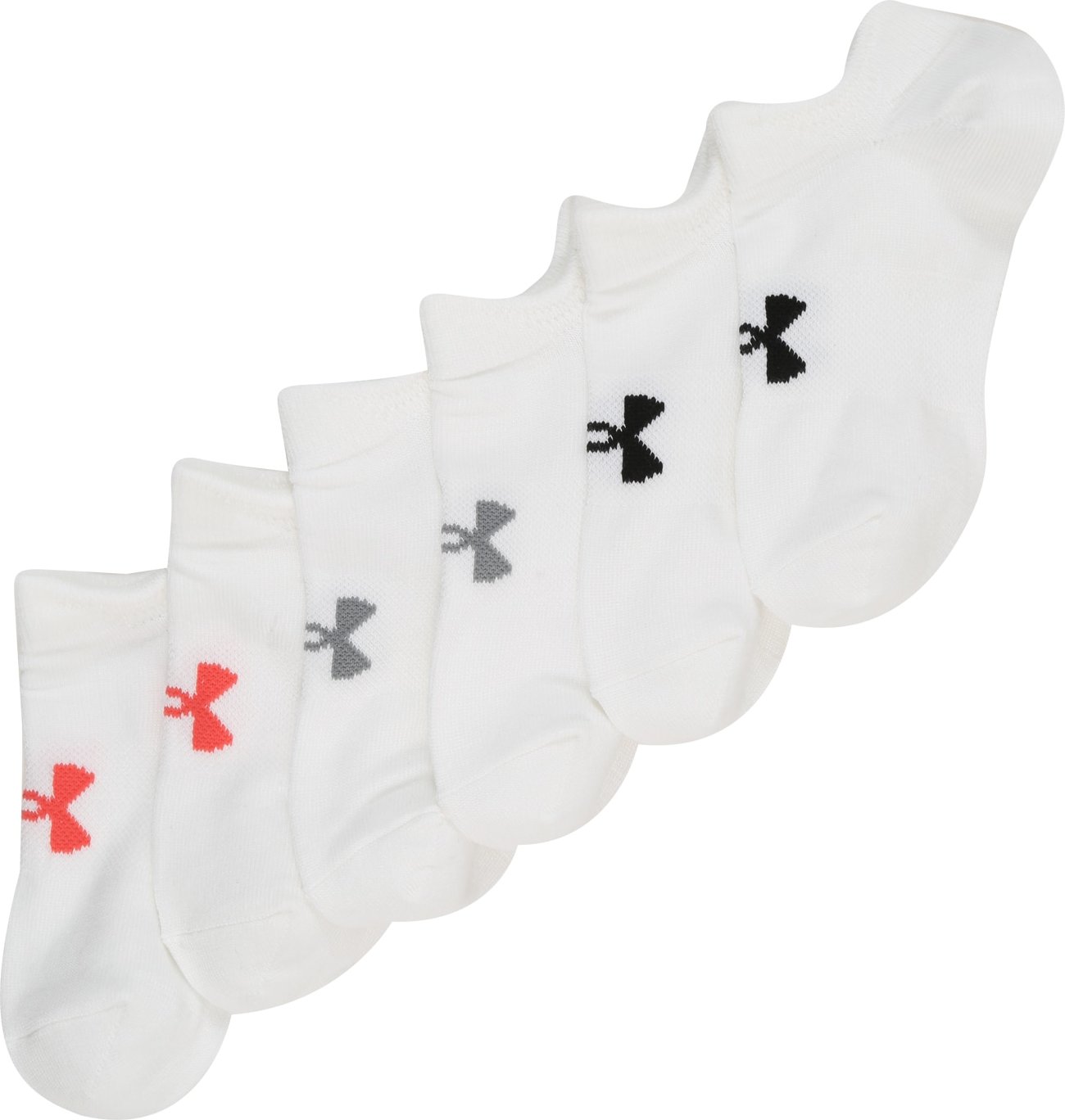UNDER ARMOUR Sportovní ponožky bílá / černá / šedá / korálová