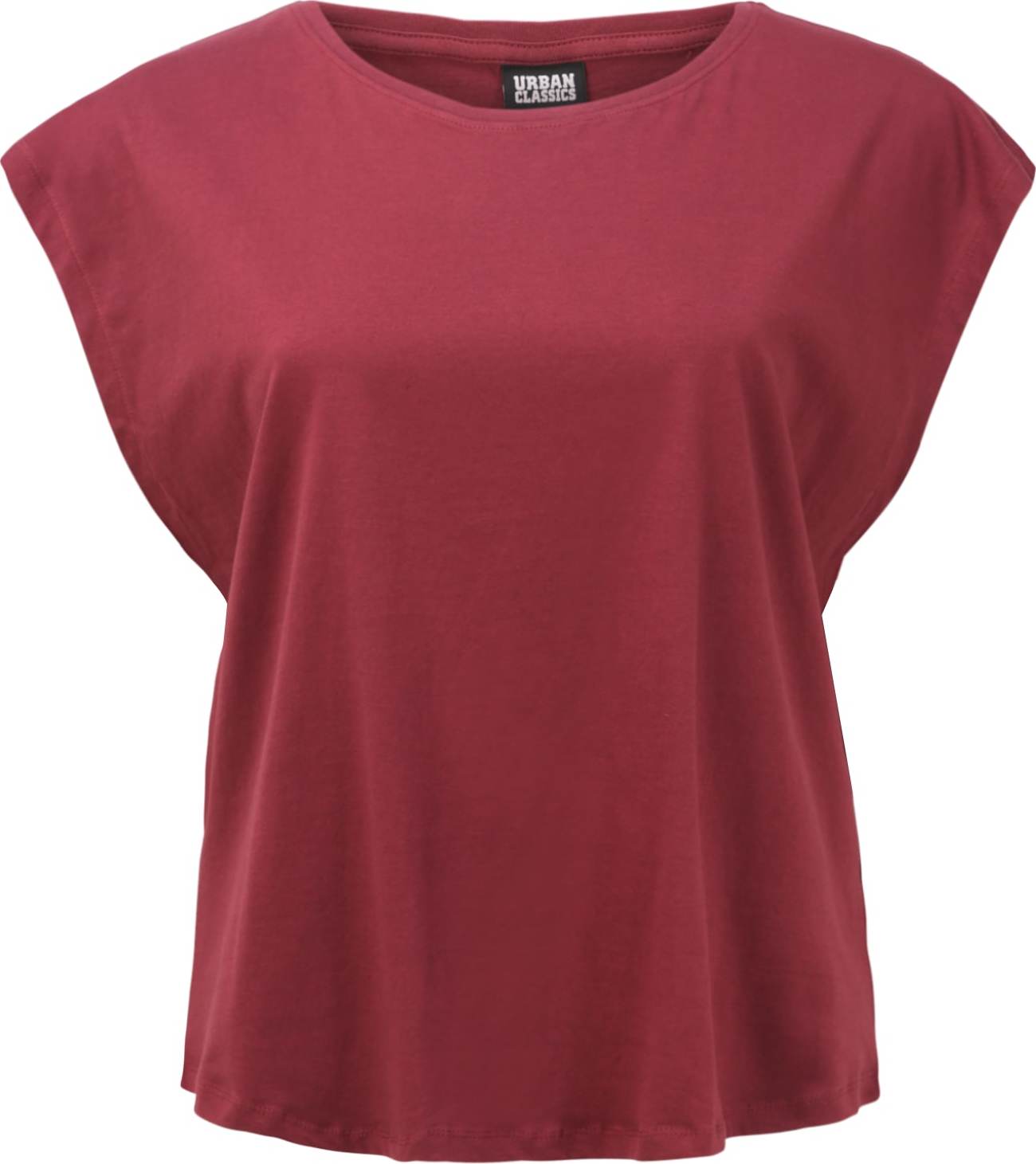 Urban Classics Tričko 'Basic Shaped Tee' červená třešeň