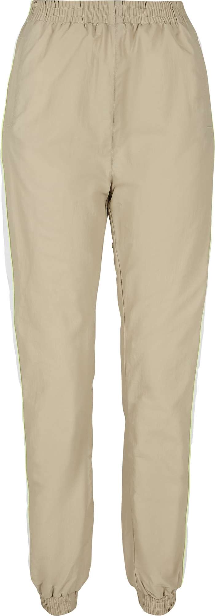 Urban Classics Kalhoty bílá / svítivě zelená / velbloudí