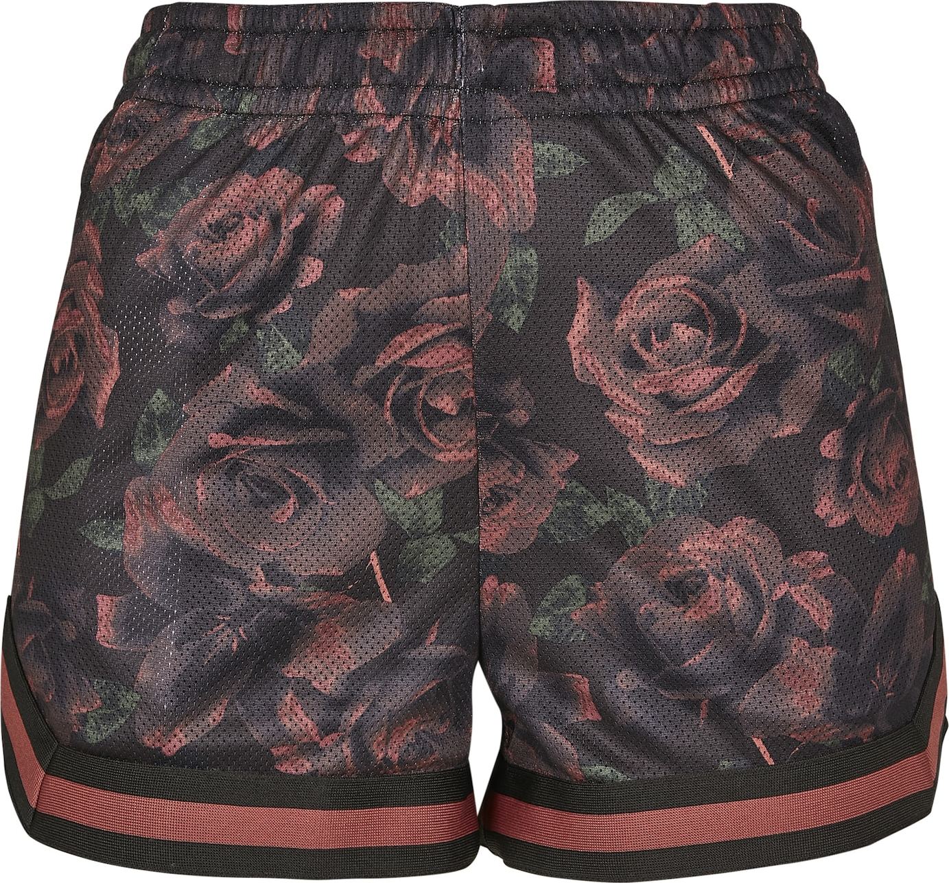 Urban Classics Hose světle červená / tmavě šedá / zelená / černá