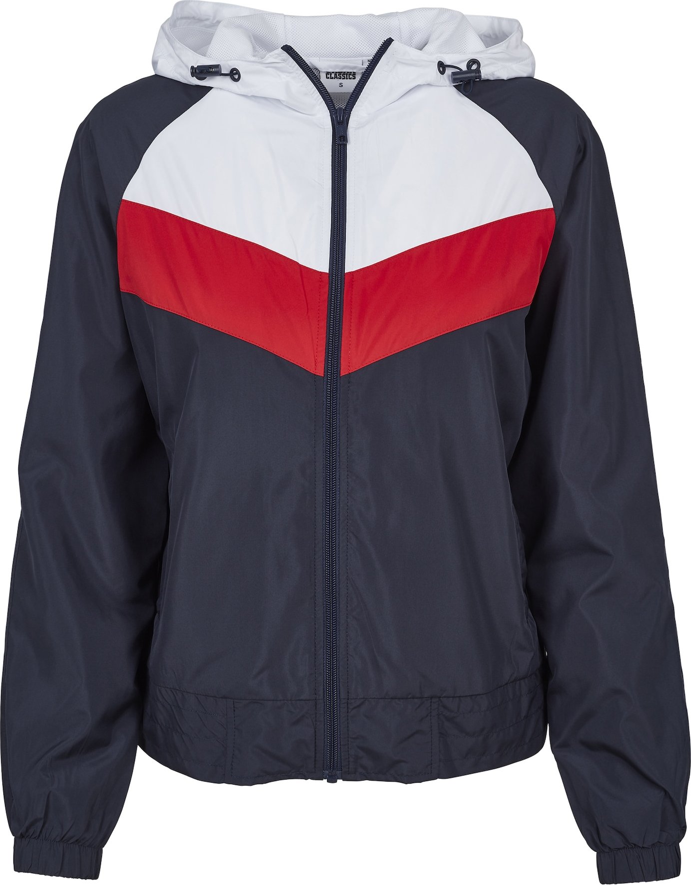Urban Classics Přechodná bunda bílá / námořnická modř / ohnivá červená