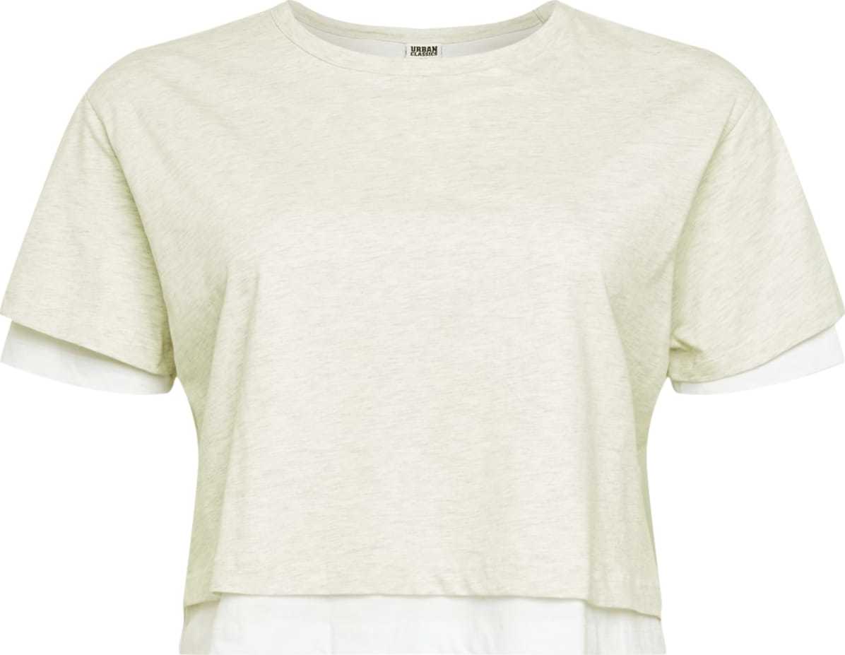 Urban Classics Tričko bílá / šedý melír