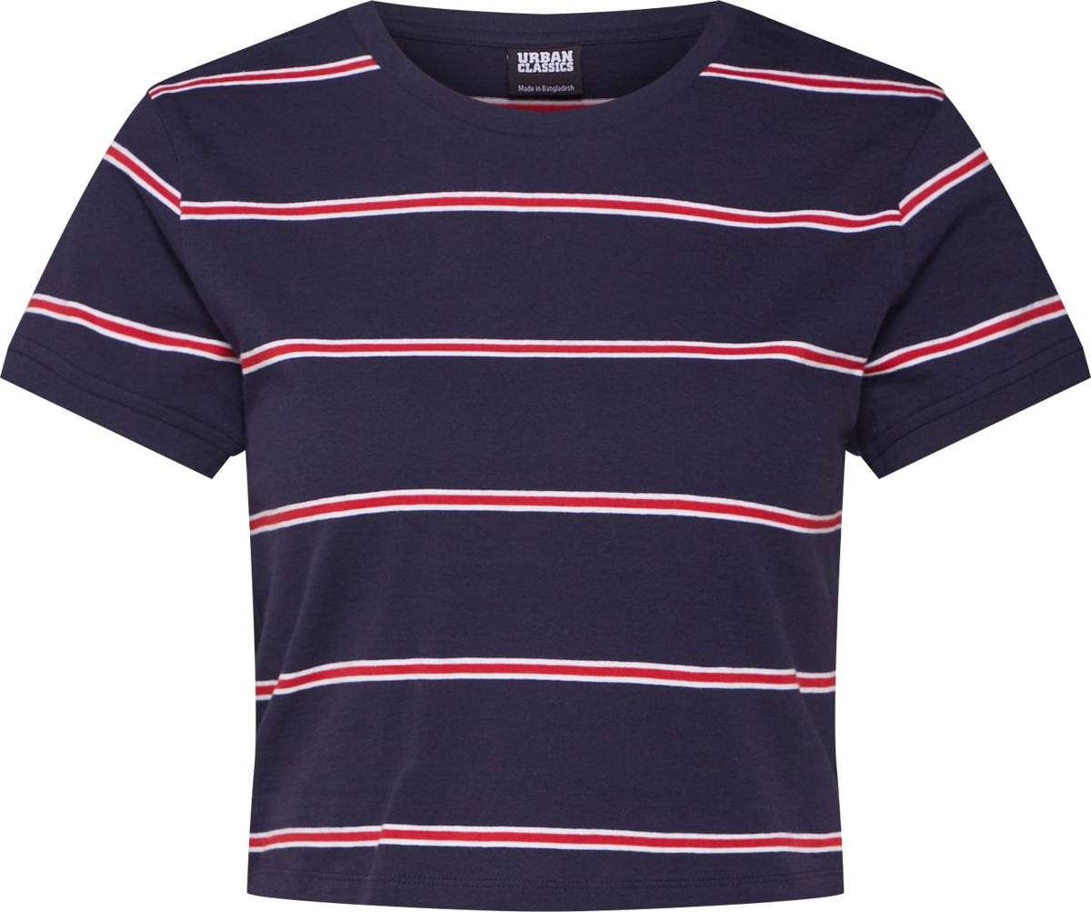Urban Classics Tričko červená / námořnická modř / bílá