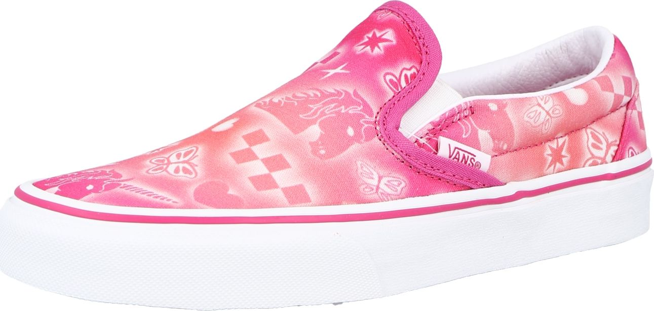 VANS Slip on boty fuchsiová / bílá / starorůžová