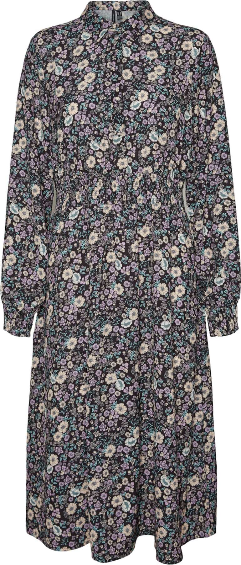 VERO MODA Košilové šaty 'Saga' černá / mix barev