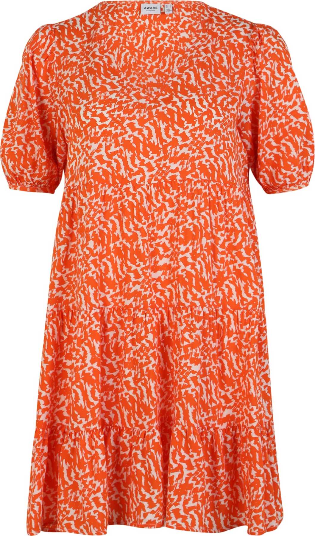 Vero Moda Petite Šaty 'OHANNA' oranžová / bílá
