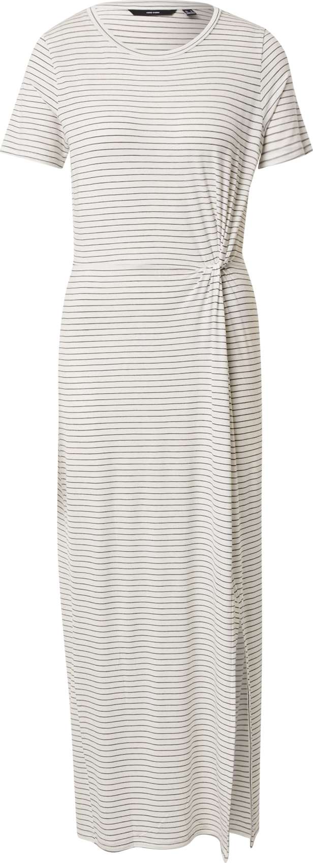 VERO MODA Šaty 'VMAVA' šedá / bílá